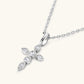 Women's 925 Sterling Silver Moissanite Cross Pendant Necklace