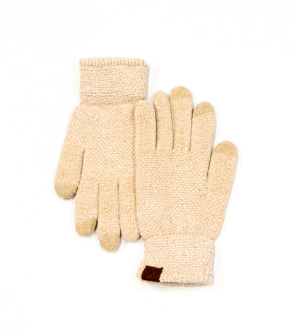C.C® 100% Buttery Soft Chenille Polyester Touchscreen Compatible Gloves | One Size Teen–Adult