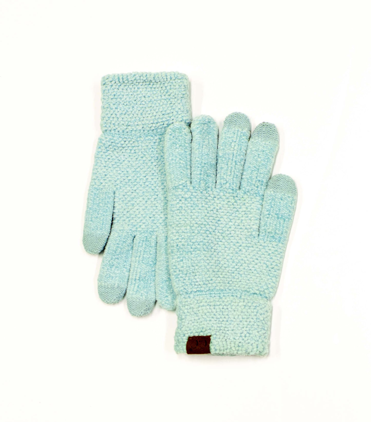 C.C® 100% Buttery Soft Chenille Polyester Touchscreen Compatible Gloves | One Size Teen–Adult