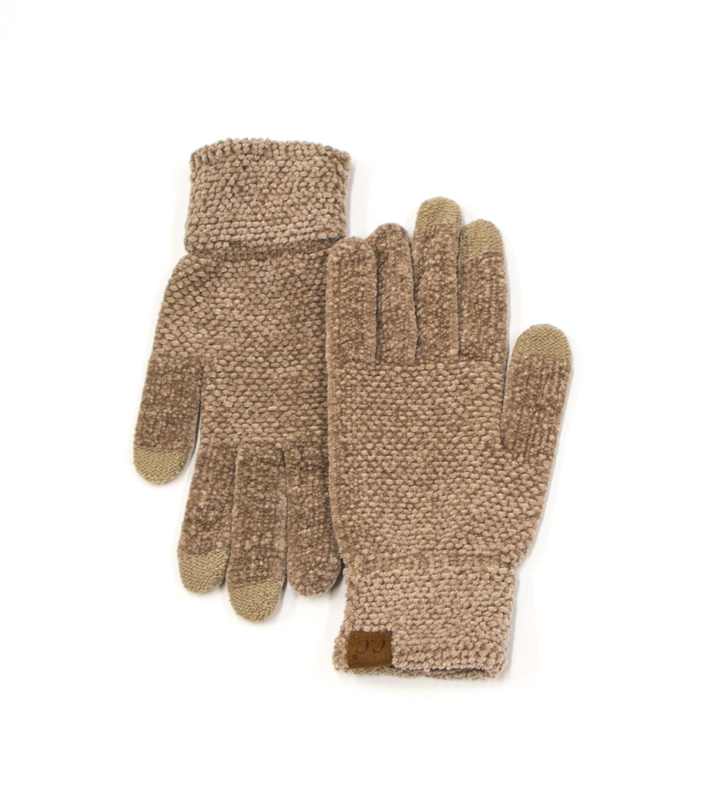 C.C® 100% Buttery Soft Chenille Polyester Touchscreen Compatible Gloves | One Size Teen–Adult