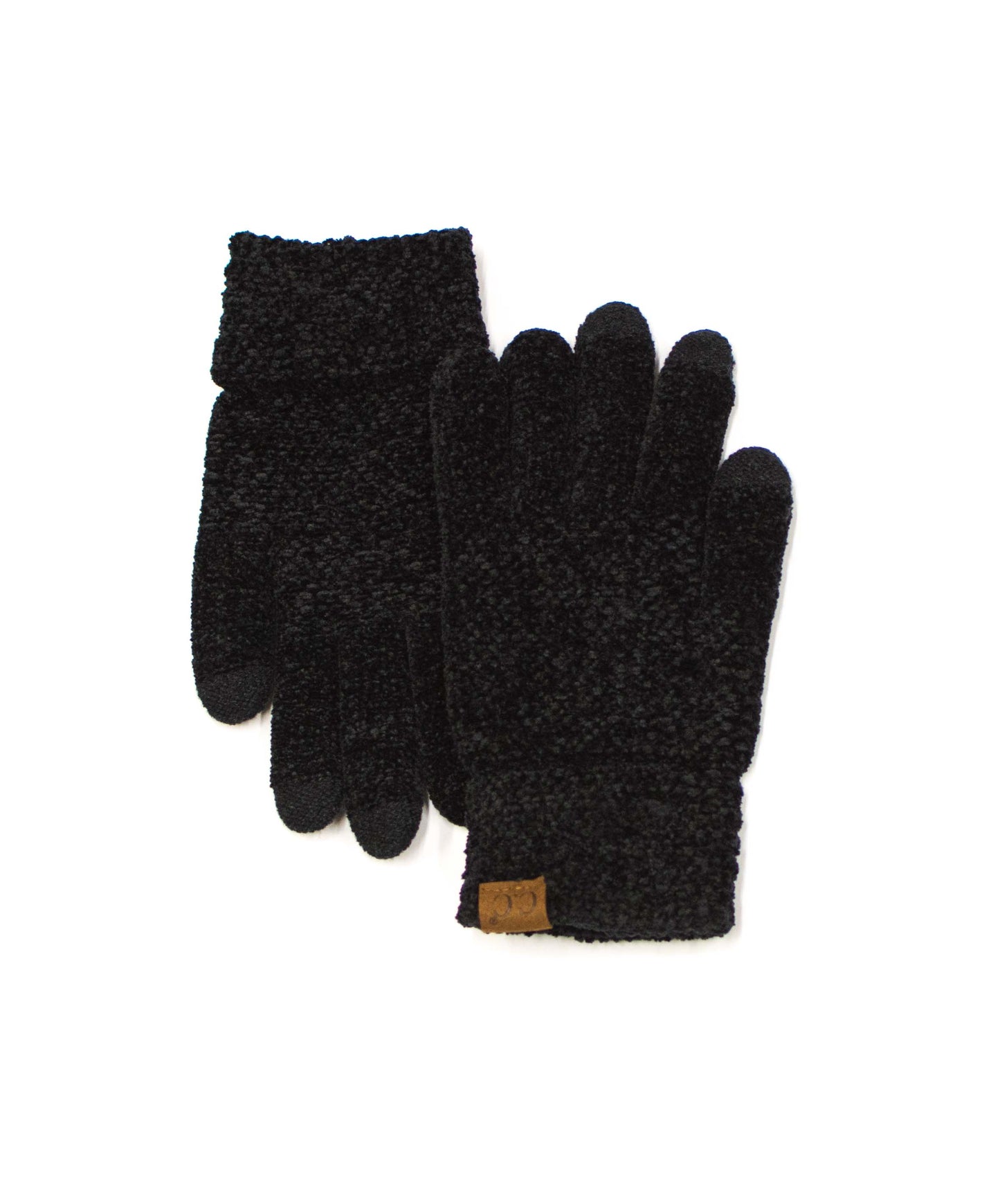C.C® 100% Buttery Soft Chenille Polyester Touchscreen Compatible Gloves | One Size Teen–Adult
