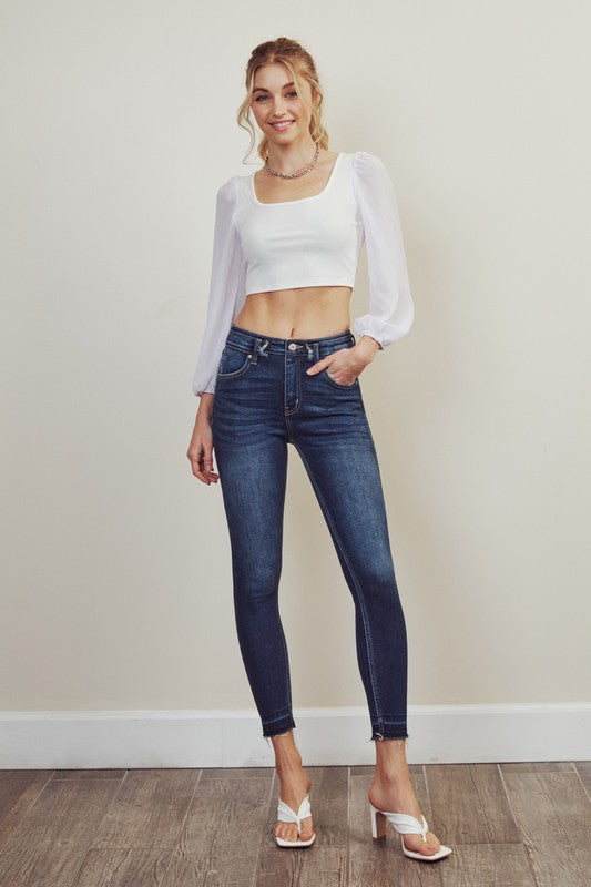 Kan Can USA High Waist Ankle Skinny Jeans-KC2510D
