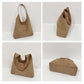 Andrea 2-in-1 Hobo Shoulder Bag | Vegan Suede & PU Leather Strap | 16.5 x 4.72 x 14.17 in