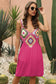 Blueberi B Women's Geometric V-Neck Spaghetti Strap Cover Up Dress Acrylic Polyester One Size
