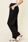 Double Take Women’s Full Size Texture Drawstring Straight Pants Cotton Size S-3XL
