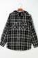Blueberi B Women’s Plaid Button Up Long Sleeve Hooded Jacket Polyester  Size S-2XL
