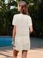 Blueberi B Women’s Openwork Round Neck Short Sleeve Cover-UP Viscose Size S-XL