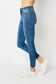 Judy Blue Women’s Full Size Cuffed Hem Low Waist Skinny Jeans Polyester Cotton Rayon Spandex Size 0-24W