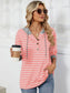 Blueberi B Women’s Drawstring Striped Long Sleeve Hoodie Rayon polyester Spandex Sizes S-2XL