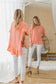 Sew In Love Women's Round Neck Ruffled Top Polyester Size S-L