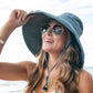 100% Polyester Lined Foldable Drawstring Cargo Wide Brim Sun Hat with Wire Brim | One Size