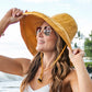 100% Polyester Lined Foldable Drawstring Cargo Wide Brim Sun Hat with Wire Brim | One Size