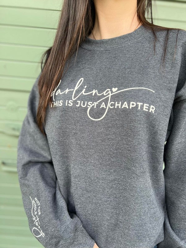 Plus Size Darling This Is Just A Chapter Long Sleeve  Sweatshirt