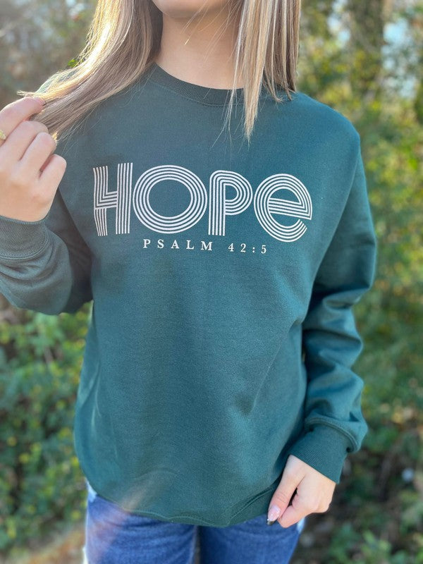 Plus Size Hope Long Sleeve Graphic Sweatshirt