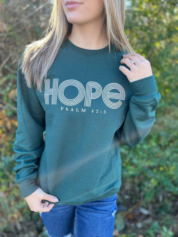 Plus Size Hope Long Sleeve Graphic Sweatshirt