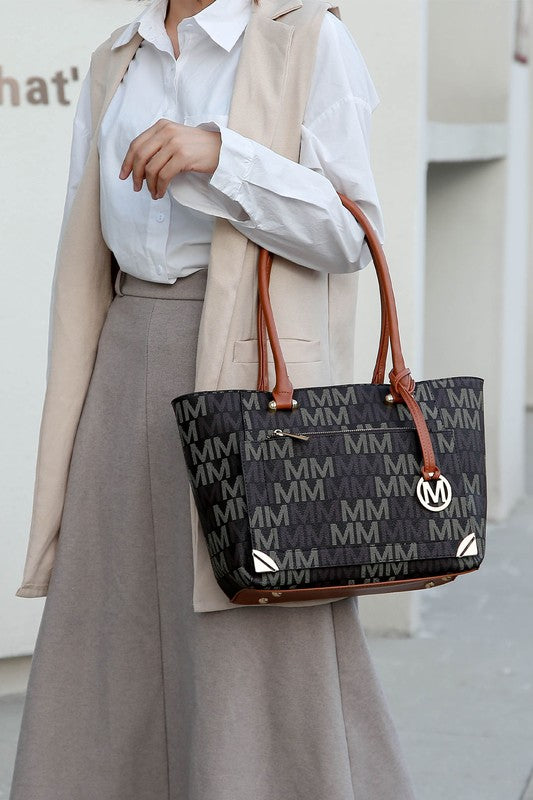 MKF Collection Lady M Signature Tote Bag & Wallet Set by Mia