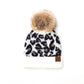 C.C® 100% Premium Acrylic Cashmere-Like Leopard Print Faux Fur Pom Beanie | One Size Teen–Adult