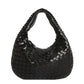 Paige Butter-Soft Woven Vegan PU Leather Handbag with Interior Divider & Multiple Pockets | Bone, Black, Cognac
