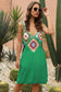 Blueberi B Women's Geometric V-Neck Spaghetti Strap Cover Up Dress Acrylic Polyester One Size