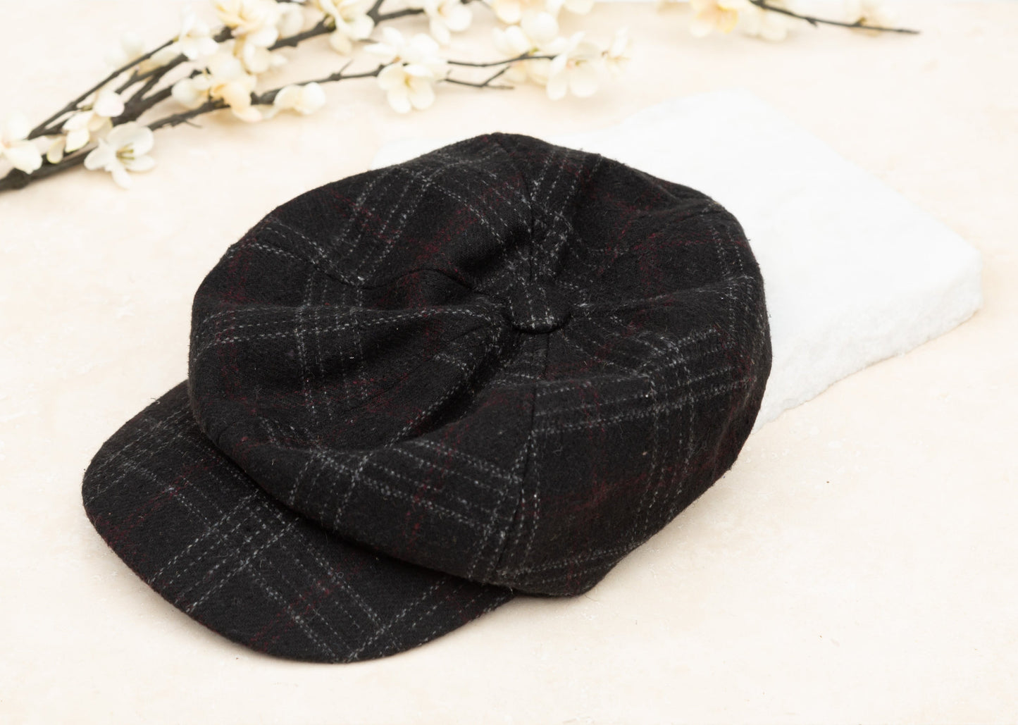 Tweed Newsboy Cap | One Size Teen–Adult
