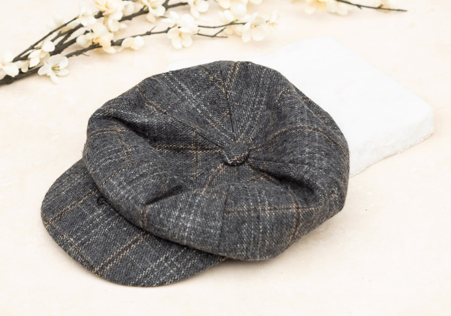 Tweed Newsboy Cap | One Size Teen–Adult