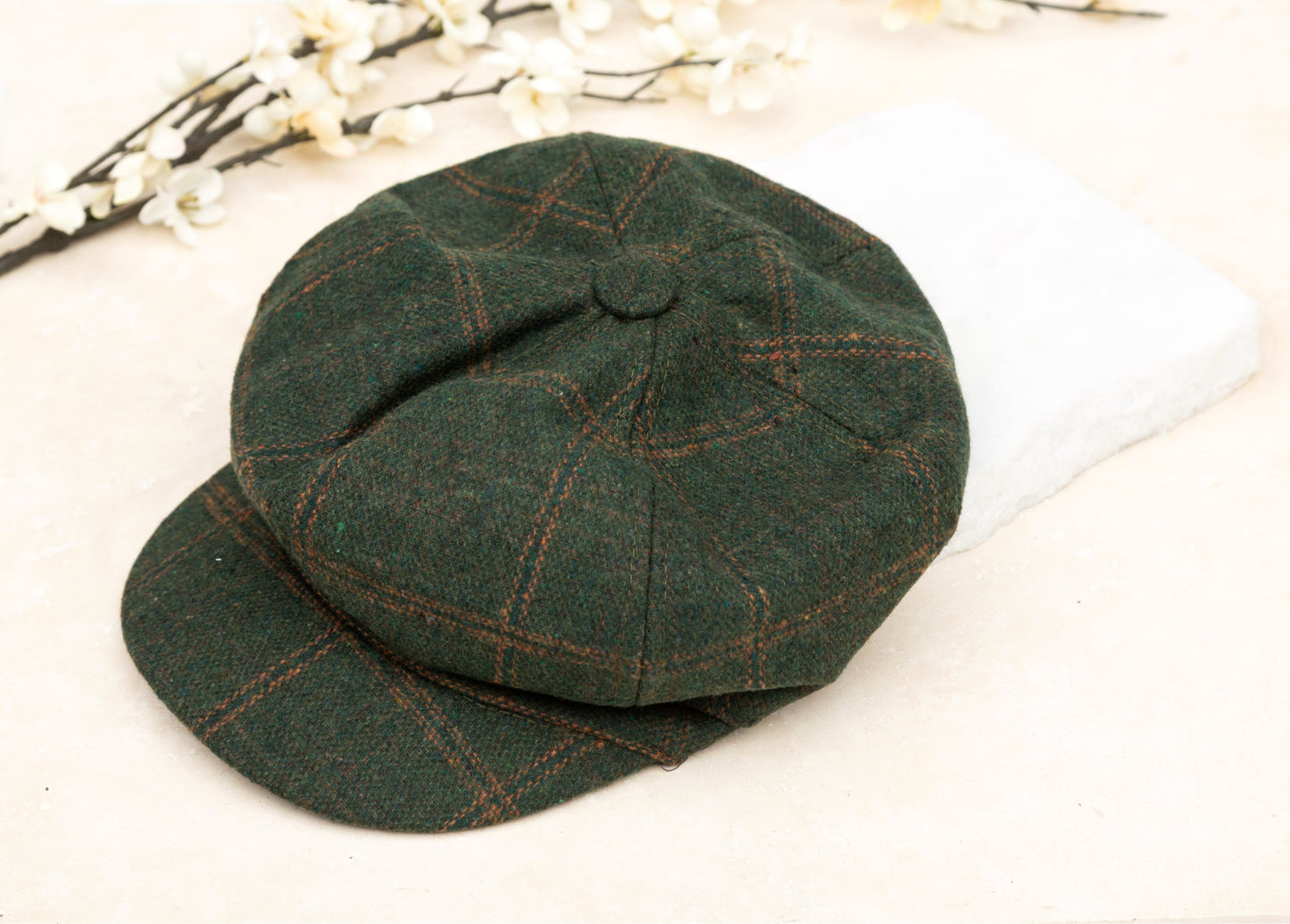Tweed Newsboy Cap | One Size Teen–Adult