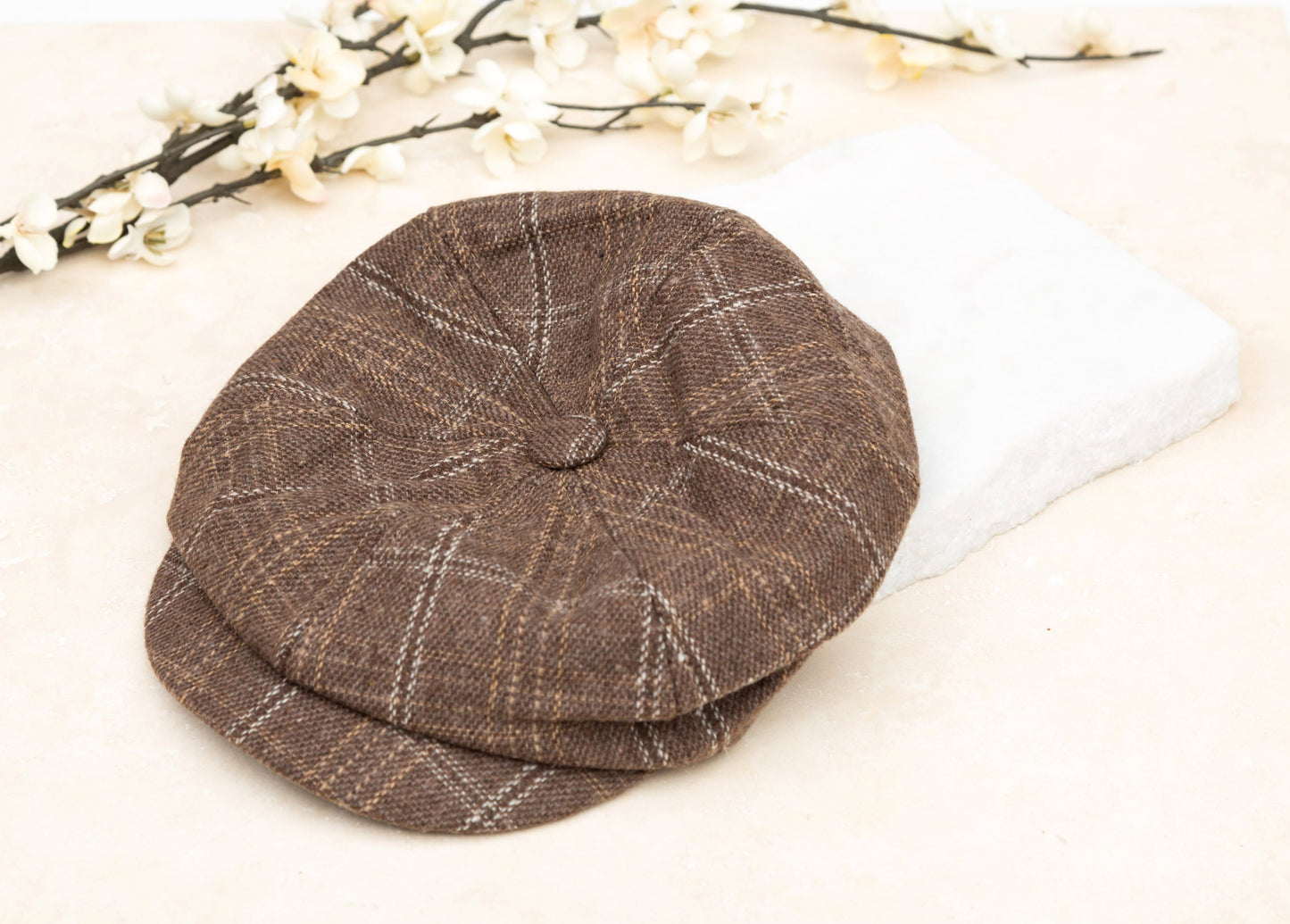 Tweed Newsboy Cap | One Size Teen–Adult