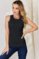 Basic Bae Women’s Full Size Round Neck Slim Tank Nylon Spandex Size S-3XL