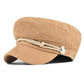 50% Cotton 50% Polyester Corduroy Gold Coin Detail Newsboy Cap | One Size Teen–Adult