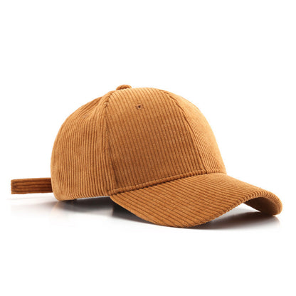 Corduroy Structured Crown Low Profile Adjustable Silver Clasp Boyfriend Ball Cap | 3.25" Brim | One Size Teen–Adult