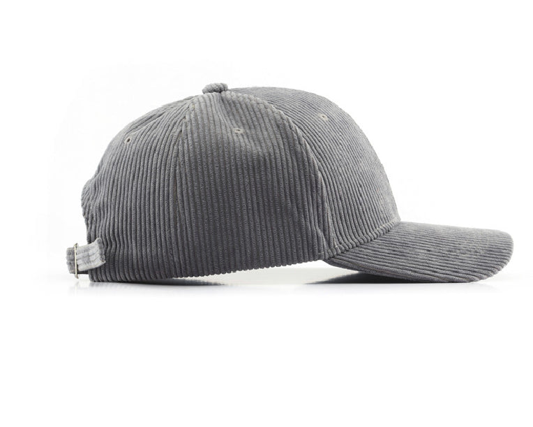 Corduroy Structured Crown Low Profile Adjustable Silver Clasp Boyfriend Ball Cap | 3.25" Brim | One Size Teen–Adult