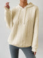 Blueberi B Women’s Drawstring Drop Shoulder Long Sleeve Hoodie Polyester Spandex Size S-2XL