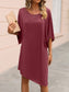 Blueberi B Women’s Ivy Lane Round Neck Three-Quarter Sleeve Tee Dress Polyester Spandex Size S-L