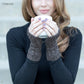 100% Soft Acrylic Diamond Cable Knit Fingerless Thumb Opening Hand Warmers | 7.5" | One Size