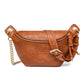 Luxe Vegan Leather Convertible Adjustable Chain Strap Sling Belt Bag | 11" x 7.5"