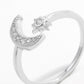 Women’s 925 Sterling Silver Moon Open Ring
