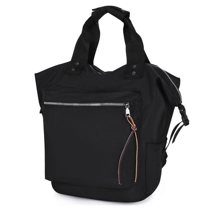 Easy Wipe Nylon Convertible Backpack Tote Bag with 7 Pockets | 18" x 17"