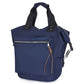 Easy Wipe Nylon Convertible Backpack Tote Bag with 7 Pockets | 18" x 17"