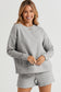 Double Take Women’s Full Size Texture Long Sleeve Top and Drawstring Shorts Set Polyester Spandex Size S-3X
