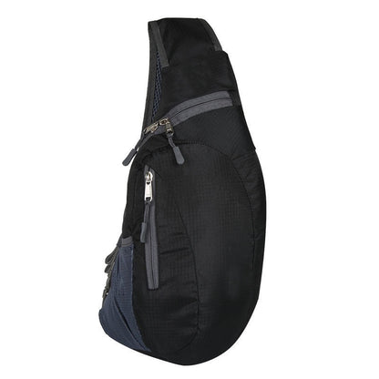 100% Polyester Nylon Packable Padded Strap Sling Bag with Storage Pouch | 8.5" x 3" x 17"