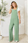 Double Take Women's Full Size Wide Strap Overall with Pockets Polyester Rayon Spandex Size S-2XL