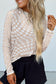 Blueberi B Women’s Checkered Mock Neck Long Sleeve Blouse Polyester Elastane Size S-XL
