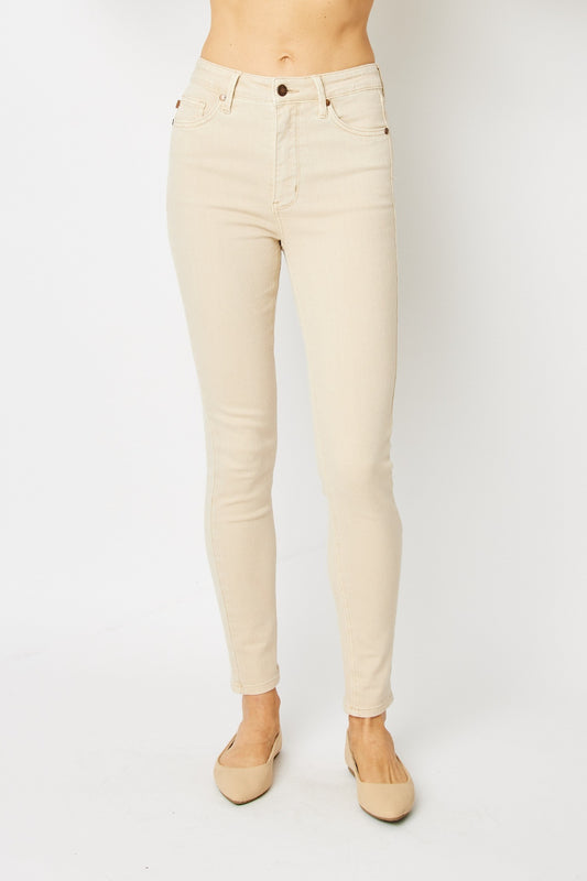Judy Blue Women’s Full Size Garment Dyed Tummy Control Skinny Jeans Cotton Polyester Spandex Size 0-24W