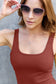 Basic Bae Women’s Full Size Square Neck Wide Strap Tank Nylon Spandex Size S-3XL