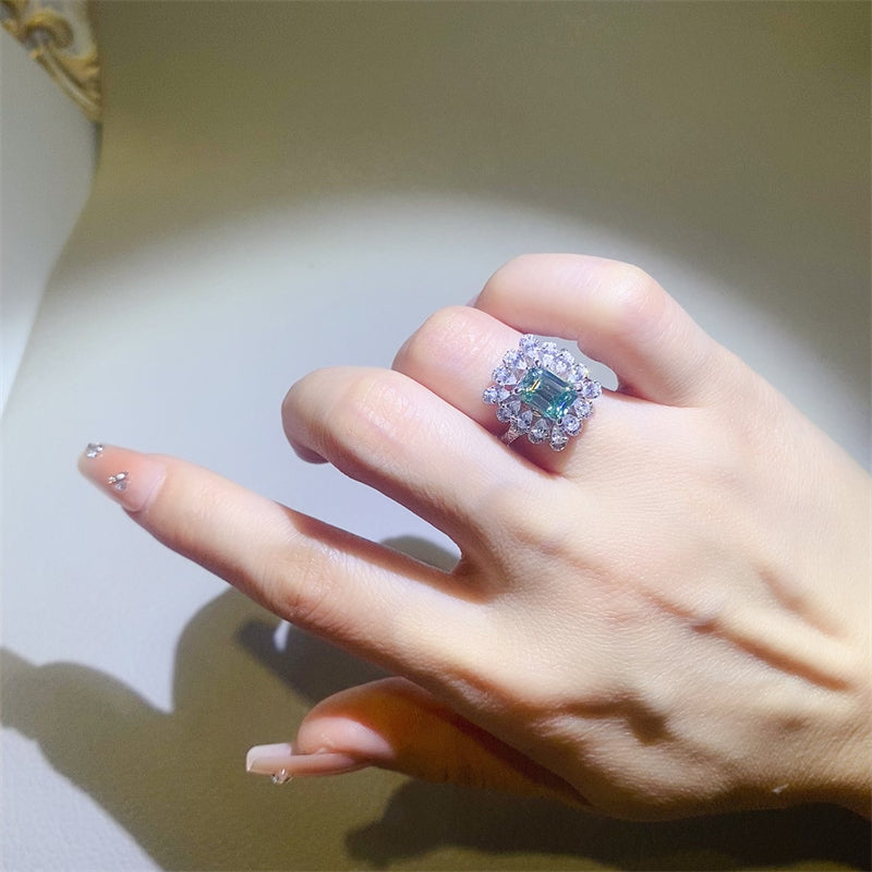 Women's 1 Carat Moissanite 925 Sterling Silver Ring