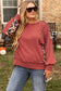 Blueberi B Women’s Plus Size Geometric Round Neck Long Sleeve Sweatshirt Polyester Cotton Elastane Size 1X-4X