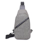 Canvas Nylon Lined Convertible Cross Zip Sling Bag with Earphone Slot