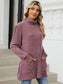 Blueberi B Women’s Slit Mock Neck Long Sleeve T-Shirt Rayon Polyester Spandex Size S-2XL