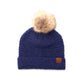 C.C® 100% Polyester Boucle Ultra Soft Faux Fur Pom Beanie | One Size
