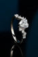 1 Carat Moissanite Heart 925 Sterling Silver Ring Size 4.5-9